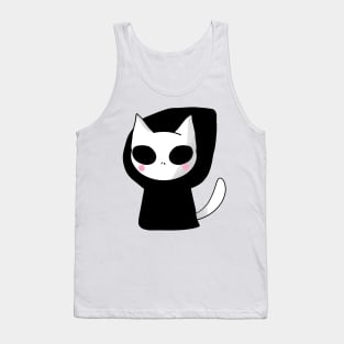 Cute Grim reaper cat and ghosts Tank Top